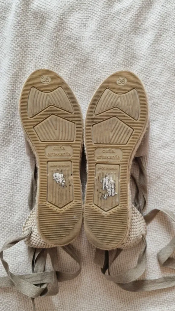 Spanische Leder Schnür Espadrilles Loafer
