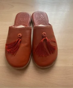 Süsse Hauspantoffel Cognac Babouches Größe 38
