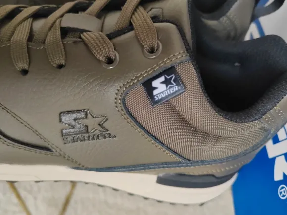 Starter Herren Schuhe neu Khaki Leder Größe 42