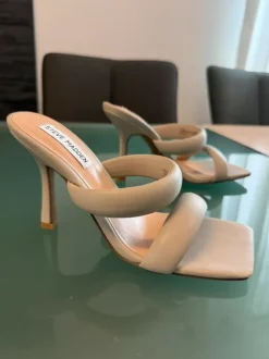 Steve Madden Jetfuel Slides Pantoletten grau Gr.38 neu