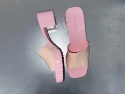 Steve Madden Pink Platform Slides - harlin - Y2K Barbiecore Sandals