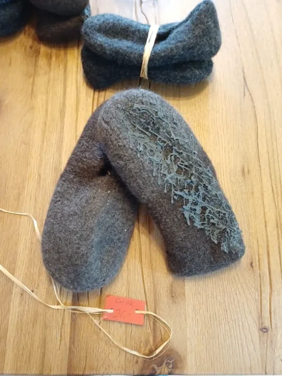 Strickfilz-Hausschuhe Gr. 42