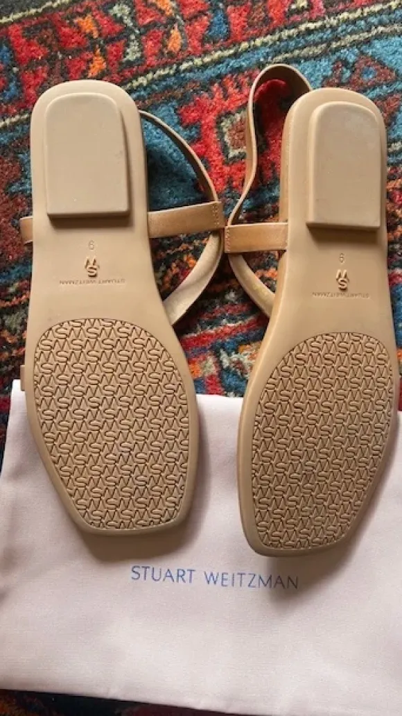 Stuart Weitzman, Modell Benni, natur Leder, 39,5 Neu