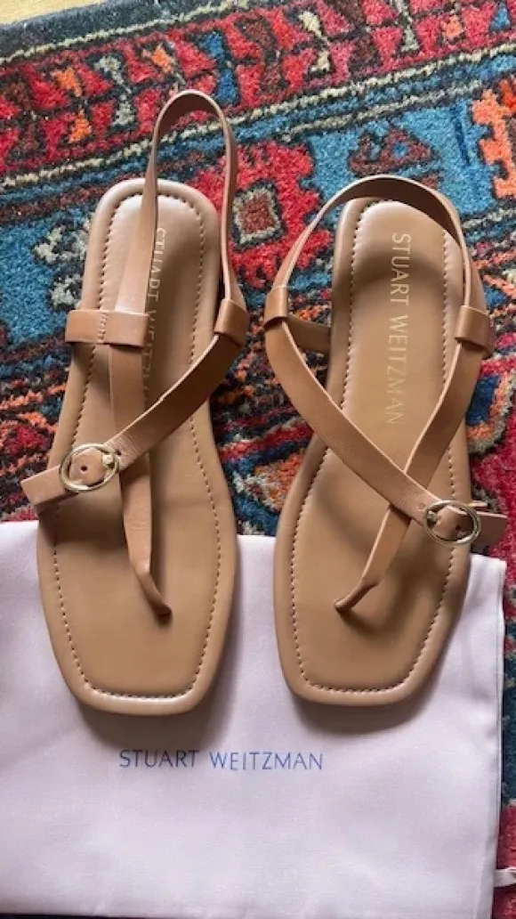 Stuart Weitzman, Modell Benni, natur Leder, 39,5 Neu
