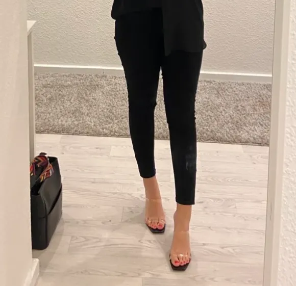 Stylische transparente Heels Größe 38