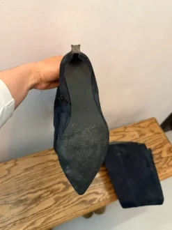 Suede hoge hakken