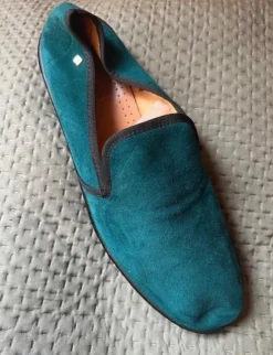 Suede Loafers – Dark Green – Size EU 44