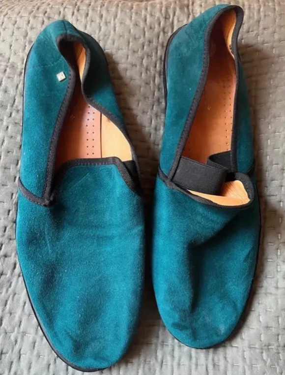 Suede Loafers – Dark Green – Size EU 44