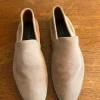 Suede roze loavers