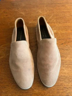 Suede roze loavers
