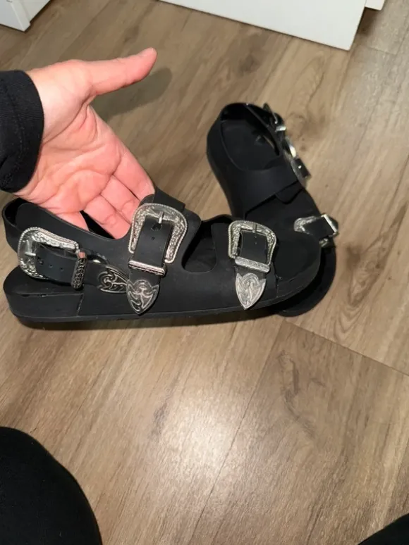 Super süße jelly Sandalen boho Stil schwarz Silber bitte Beschreibung lesen
