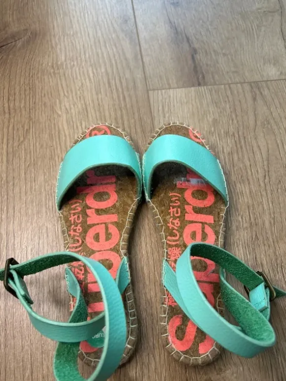 Superdry Sommer Sandalen Türkis Damen Gr. 37