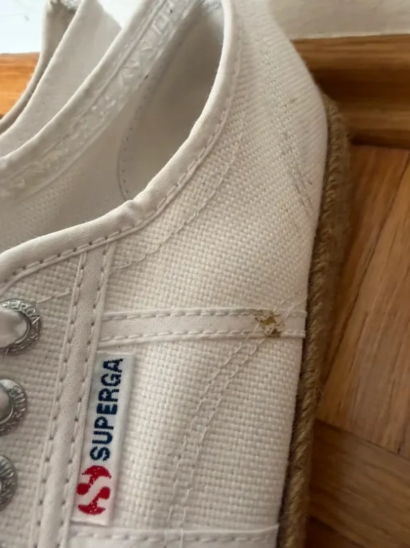 Superga Sneaker Gr. 39 weiß mit Plateausohle