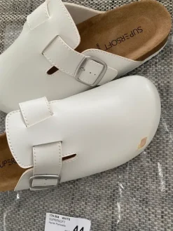 Supersoft Schuhe Arzt Clogs Pantoletten Hausschuhe Lederfußbett
