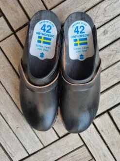 Sweden Clog – Orthopädische Holzclogs – Gr. 42 – Echtleder