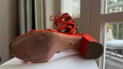 Tolle Aquazzura Sandale in rot/ orange in Gr 40, Absatzhöhe 6cm