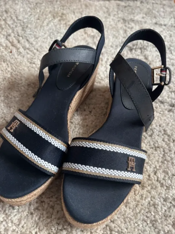 Tommy Hilfiger WEDGE - Espadrille/Sandale- space blue 39