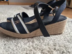 Tommy Hilfiger WEDGE - Espadrille/Sandale- space blue 39