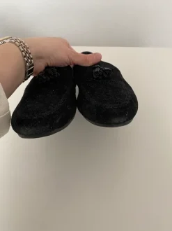 Topman Herren Schuhe Mokassins Slipper Schwarz Gr 43