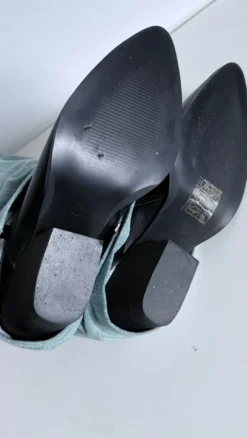 Trendy Denim Fold-Over Cowboy Boots