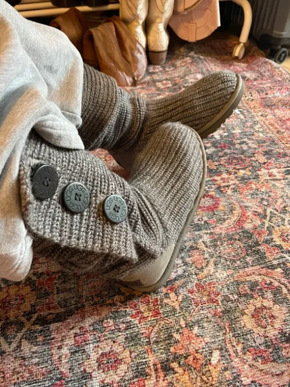 UGG boots hoch gestrickt grau