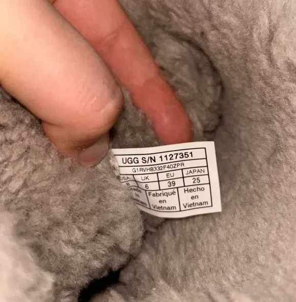 UGG laarzen grijs met strik, maat 39