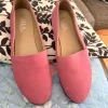 Ulla Popken Echtleder Slipper Rosa / Fuchsia Gr. 44 Weite H – noch nie getragen