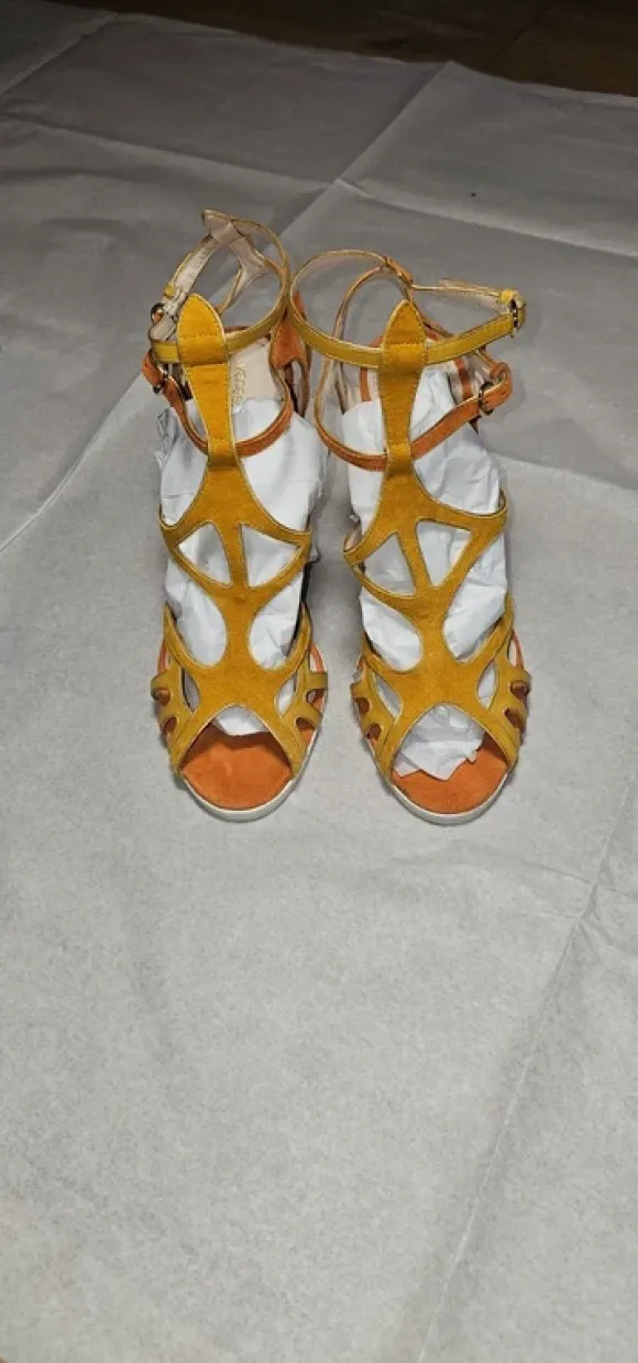 Vanessabruno gladiator heels, size 41, fits like 40