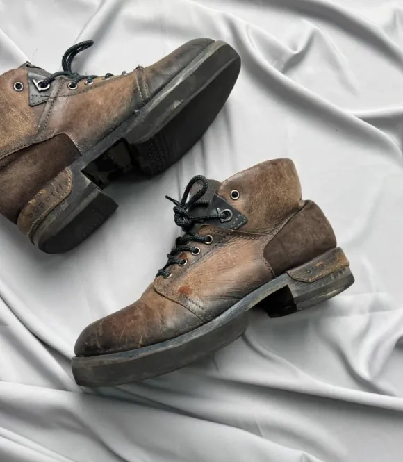 Vintage Japanese style platform boots