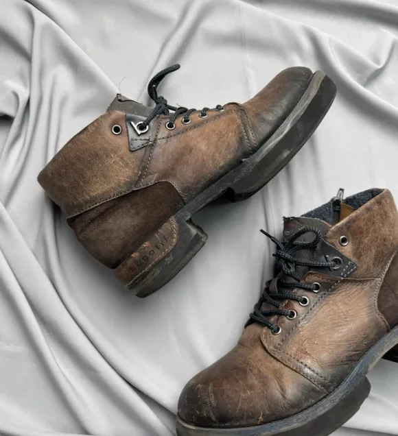 Vintage Japanese style platform boots