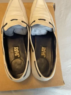 Vintage JHAY Leder-Loafer in Weiß – Italienischer Chic mit Charakter