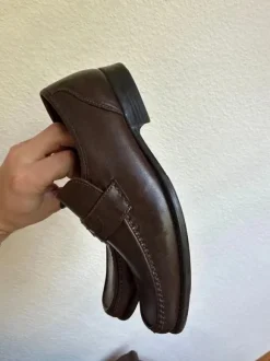 Vintage Penny Loafer Square Toe Moccasin Italian Dress Shoes 90s Y2K Old Money