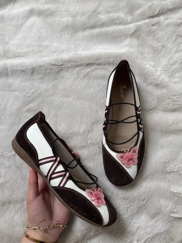 Vintage sportliche Ballerina Schmetterling y2k Sommer Schuhe Sandalen coquette rieker Ibiza Style