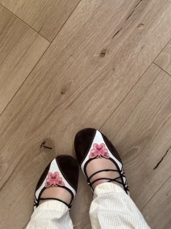 Vintage sportliche Ballerina Schmetterling y2k Sommer Schuhe Sandalen coquette rieker Ibiza Style