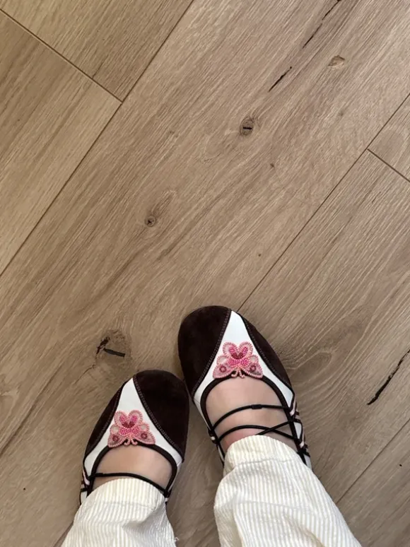 Vintage sportliche Ballerina Schmetterling y2k Sommer Schuhe Sandalen coquette rieker Ibiza Style
