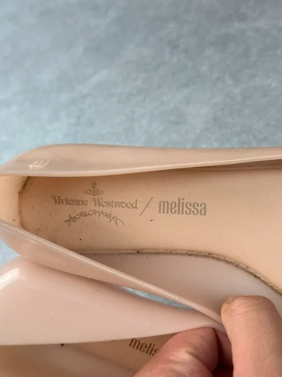 Vivienne Westwood × Melissa ballets / silk / size:37 / original90s 00s / y2k swag girl flip flops