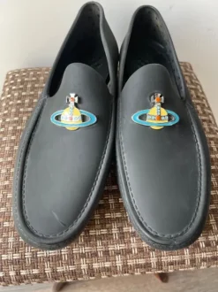 Vivienne Westwood Melissa Black Orb Loafers Moccasins EU 42