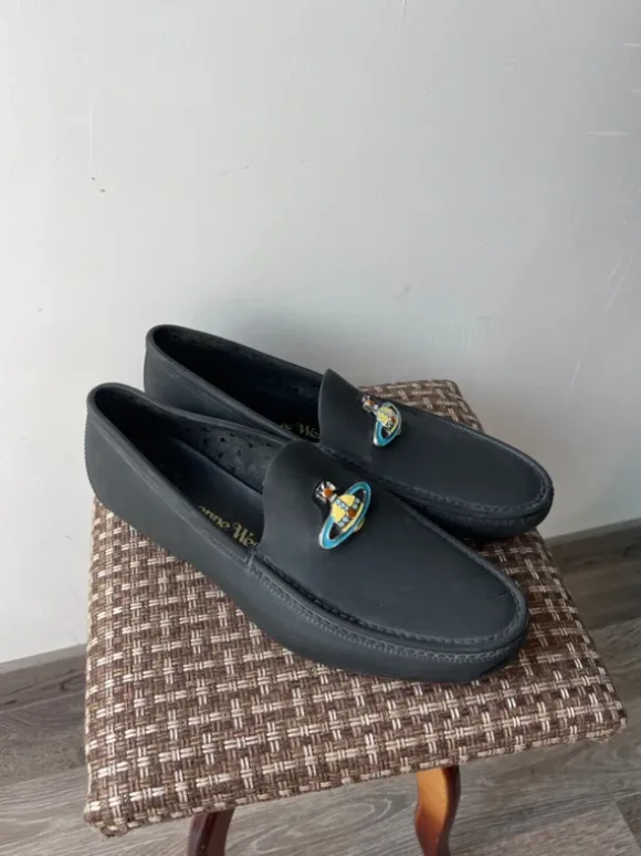 Vivienne Westwood Melissa Black Orb Loafers Moccasins EU 42