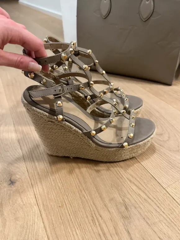 Wedges Espadrilles Keilabsatz Sandalen Nieten