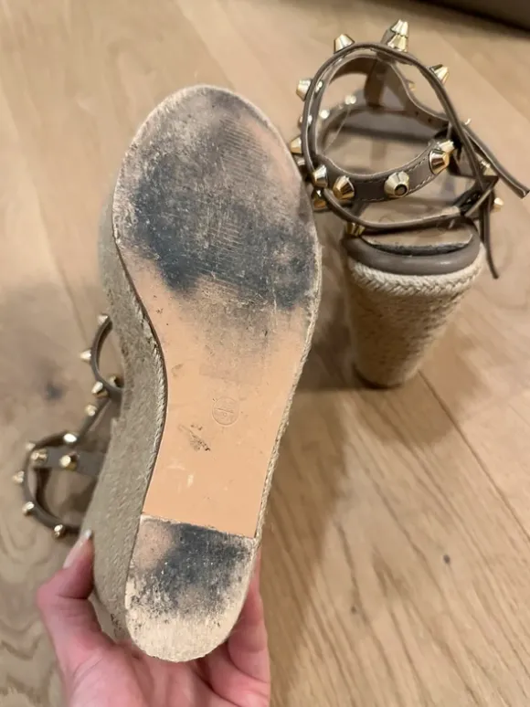 Wedges Espadrilles Keilabsatz Sandalen Nieten