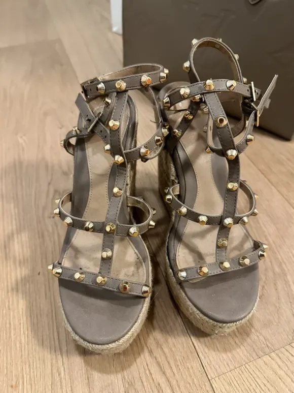 Wedges Espadrilles Keilabsatz Sandalen Nieten