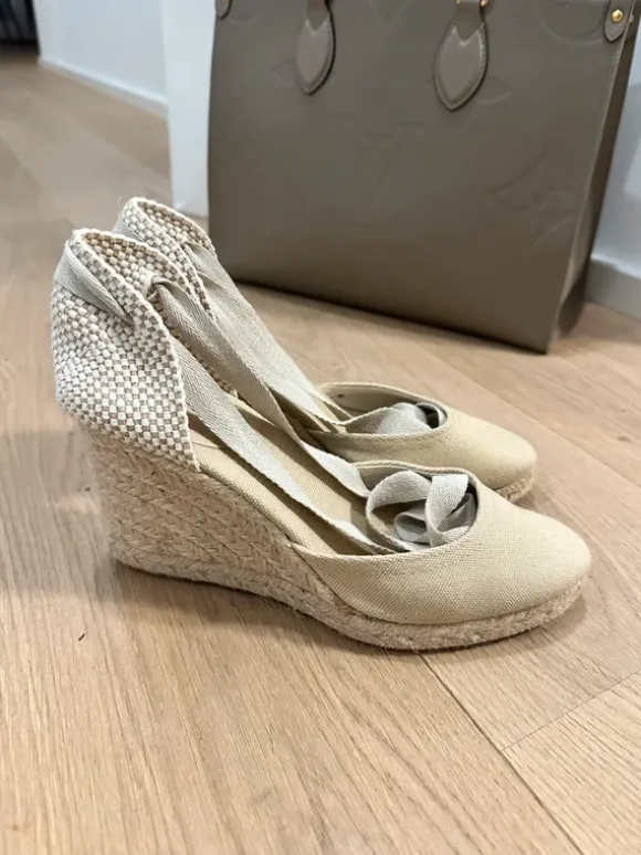 Wedges Keilabsatz Sandalen Bast Mango