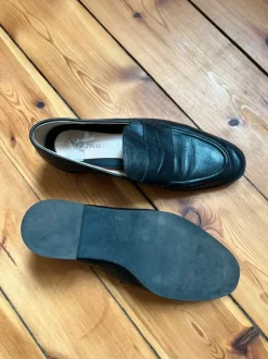 Weiche Leder Loafer / Mit kleinem Absatz