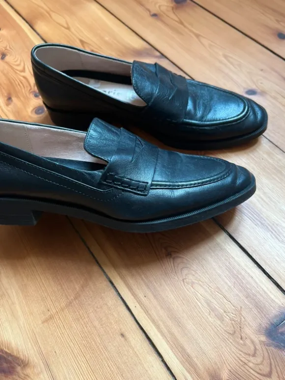 Weiche Leder Loafer / Mit kleinem Absatz
