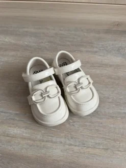 Weiße Kinder-Sneaker mit Klettverschluss Gr.22