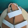 Weiße Sandalen Sommerschuhe Minimalistisch Elegant