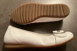 Weiße Voll-Leder Ballerinas von Gabor mit Blickfang