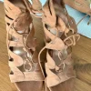 Wildleder Schnür High Heels