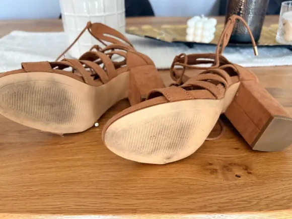 Wildleder Schnür High Heels