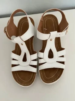 Witte comfortsandalen met sleehak Shein Eur maat 41
